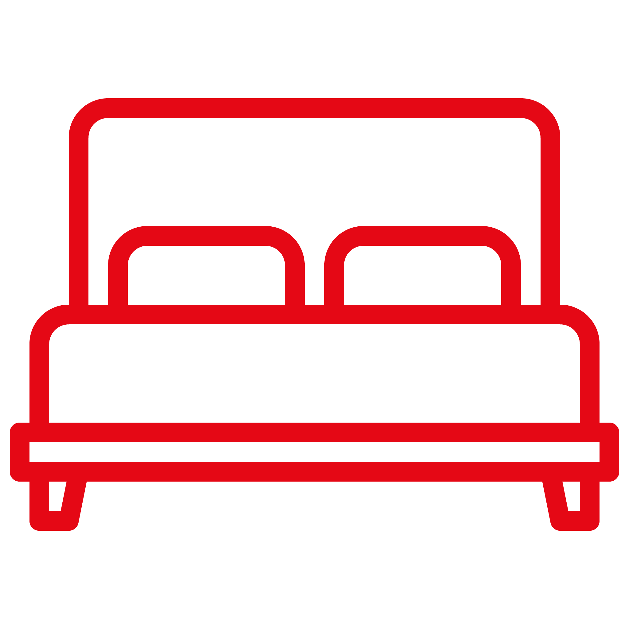 Icone d'un lit représentant une chambre